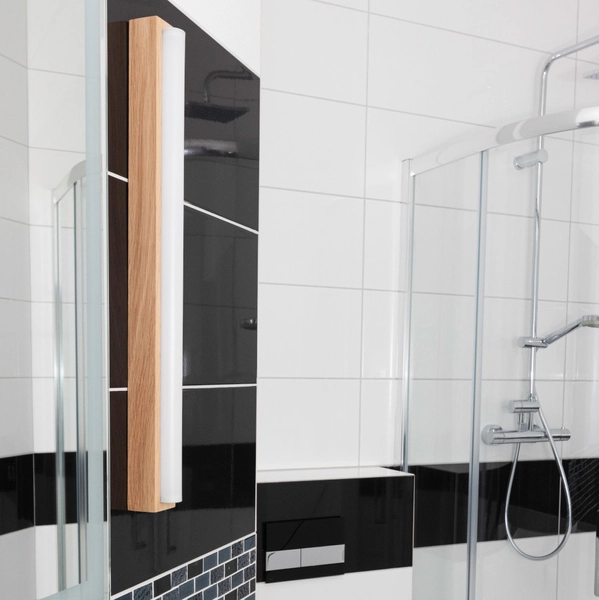 Ekologiczna lampa ścienna AQUA VIVA 8961174 LED 9W 3000K IP44 drewno