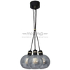 Wisząca LAMPA loftowa OMEGA MLP6532 Milagro szklana OPRAWA industrialny ZWIS kule balls czarne przezroczyste