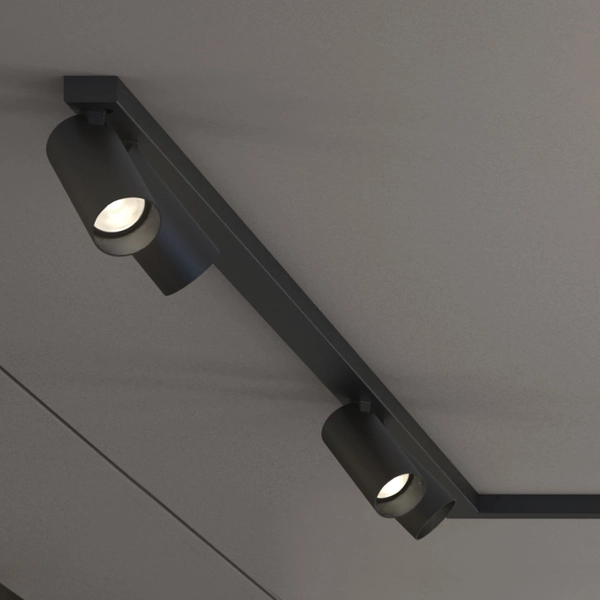 Reflektorowa lampa sufitowa Mono 7723 nowoczesna nad łóżko czarna