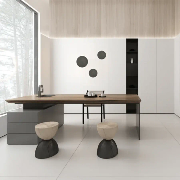 Okrągły kinkiet ścienny 23234 LED 6W 3000K do przedpokoju szary