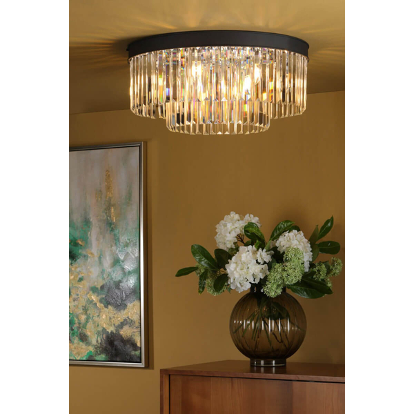 Sufitowa lampa kryształowa Celeus CEL4822 czarny przezroczysty