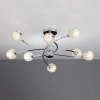 Industrialny plafon sufitowy kule SEATTLE satynowy chrom metalowy szklany 8p G9 SEA0850