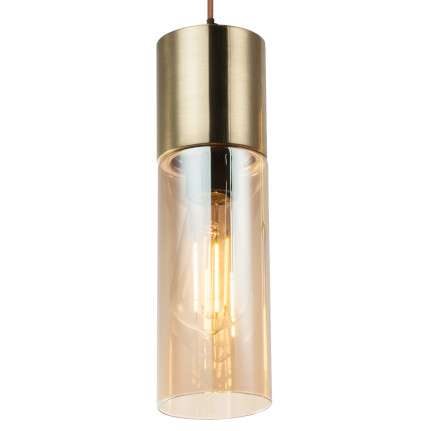 Wisząca LAMPA loft ANNIKA 21000-4HM Globo szklana OPRAWA tuby ZWIS na listwie mosiężny bursztynowy