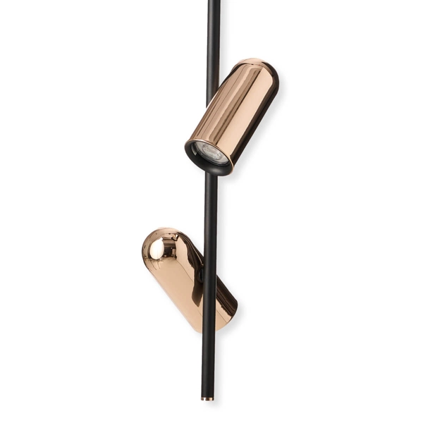 Regulowana lampa wisząca VIVI AZ5727 Azzardo metalowa podwójna czarny złoty