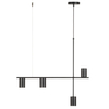 Zwisająca lampa z reflektorami Vendo 33689 Sigma tuba metalowa czarna