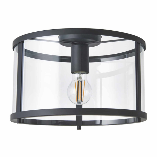 Sufitowa lampa do jadalni Hopton 101540 Endon szkło czarna przezroczysta
