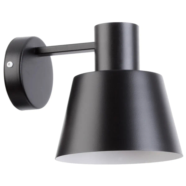 Metalowa lampa ścienna Dunka 31782 do salonu czarny biały