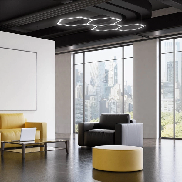 Sypialniany plafon Geomteric LP-0109/3C 4K LED 100W 4000K biały