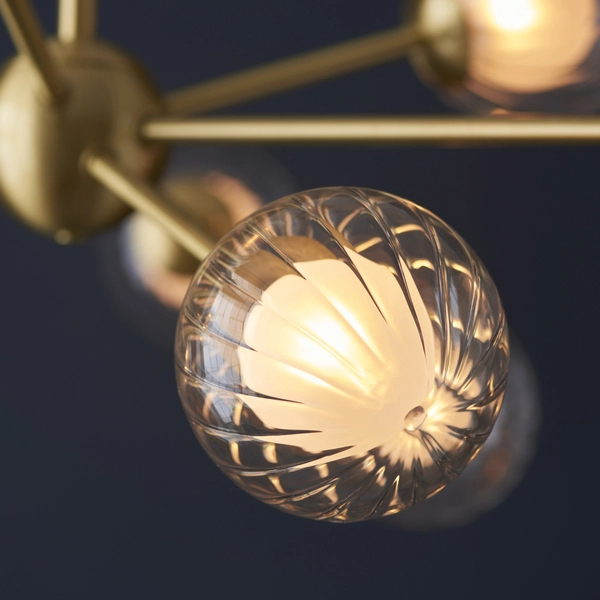 Zwisowa lampa molekuły L&-196690 Light& szklane kule sticks mosiądz OUTLET
