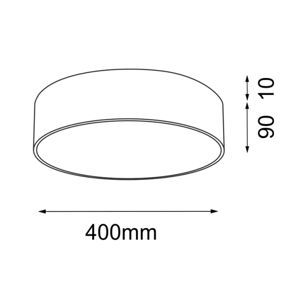 Minimalistyczny plafon do jadalni Kengo 1401 okrągły biały
