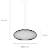 Industrialna LAMPA wisząca MESH 21423/45/02 Lucide loftowa OPRAWA metalowy ZWIS druciany złoty