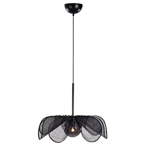 Zwisająca lampa z włókna STYRKA 108660 Markslojd ekologiczna przydymiona czarna