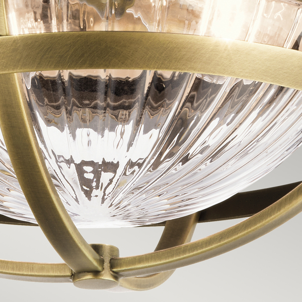 Sufitowa lampa plafon QN-TOLLIS-F-NBR retro biały mosiądz