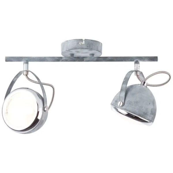 Podwójna lampa sufitowa Rider 14913/70 regulowana metalowa szara