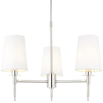 Wisząca lampa abażurowa L&-199455 Light& hampton biała nikiel