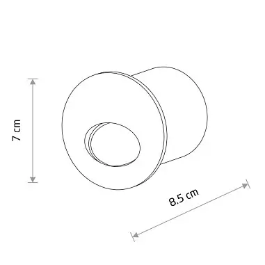 Lampa schodowa podtynkowa AVA 11530 LED 3W 3000K IP54 czarna