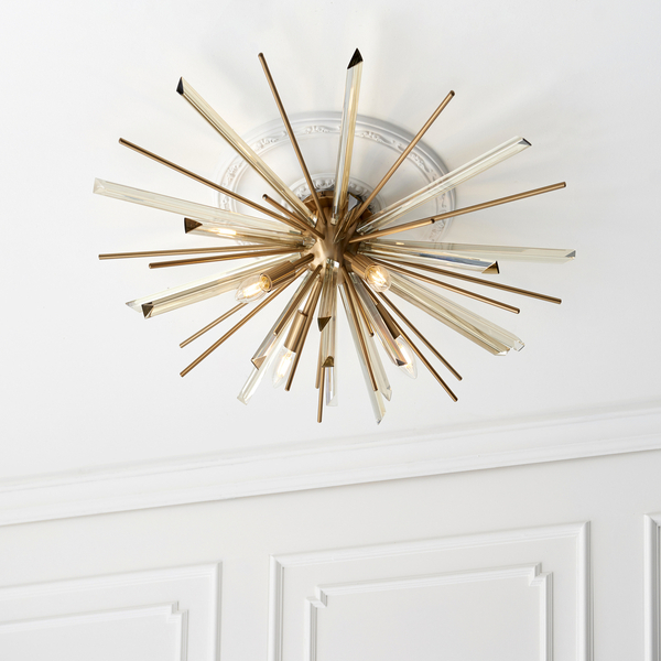 Dekoracyjna lampa sufitowa L&-181937 Light& sticks słońce mosiądz