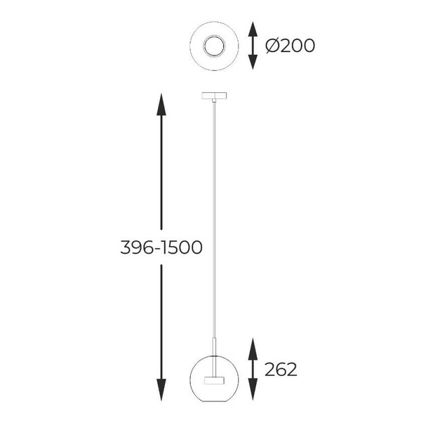 Zwisająca Lampa Enceladus P0428-01J-F4AC LED 5W 3000K chrom przezroczysty