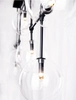 LAMPA wisząca LOLLIPOP P0396 Maxlight metalowa OPRAWA loftowy ZWIS pręty kule balls czarne przezroczyste