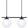 Szklana lampa wisząca do salonu GLOBE 1208 kule czarny biały