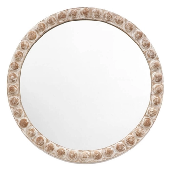 Szklane lustro okrągłe Millbrook 5056693538011 vintage naturalne