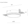 Pierścień wpuszczany do lamp sufitowych QRLED next srebrny aluminium okrągły 81261-11
