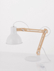Stojąca lampa biurkowa TABASCO LE42943 ruchoma biała drewniana
