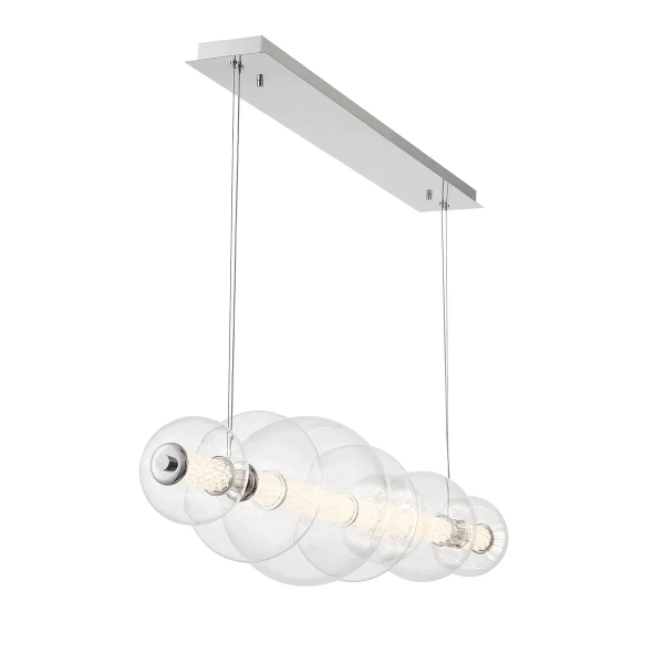 Kulista lampa wisząca Atomo QN-ATOMO-LP7-PC LED 46W 3000K srebrny