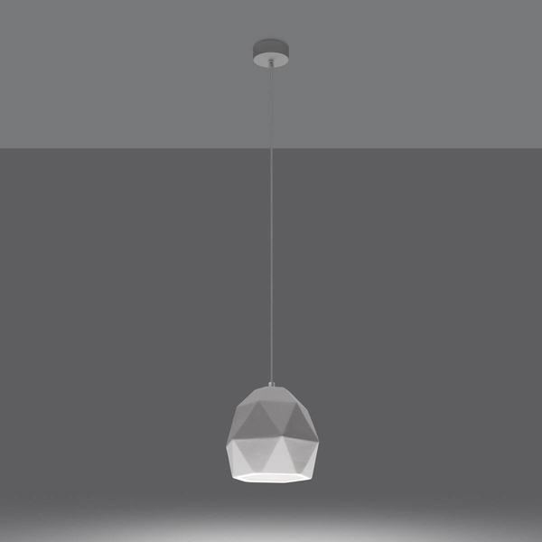 Wisząca lampa Mint SL.1251 geometryczna nad stół biała