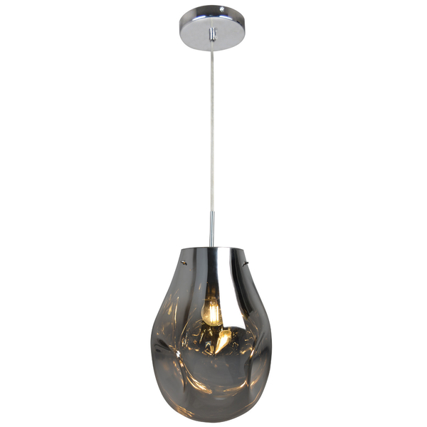 LAMPA wisząca KIMBERLY 316271 Polux szklana OPRAWA loftowy zwis chrom