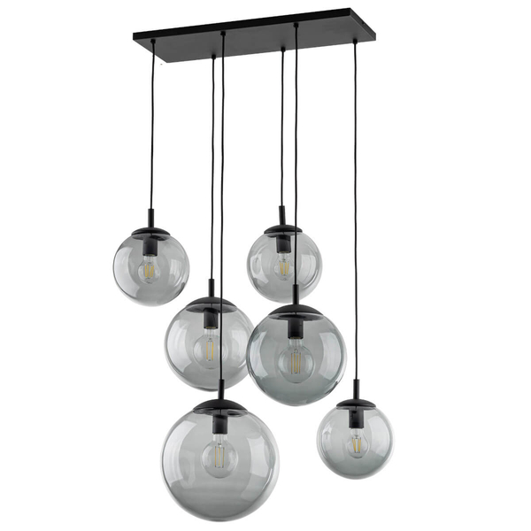 Lampa wisząca na belce Esme 5384 balls do sypialni grafitowa czarna