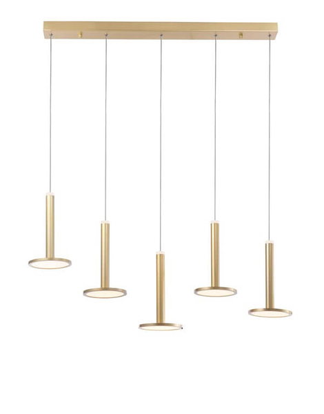 Kuchenna lampa wisząca Esquel nad wyspę LED 53W 3000K złota