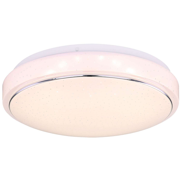 LAMPA sufitowa KALLE 48408-18 Globo okrągła OPRAWA metalowa LED 18W 3000K plafon biały chrom