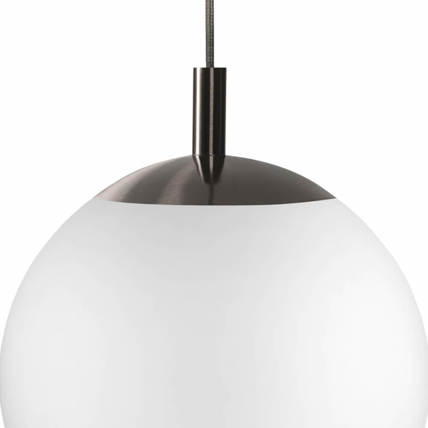 Potrójna lampa wisząca ALUR 11144320 Kaspa kule białe tytan szczotkowany
