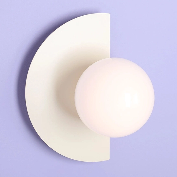 Kulisty kinkiet naścienny LOOP 1125C9 Aldex na przedpokój kremowy