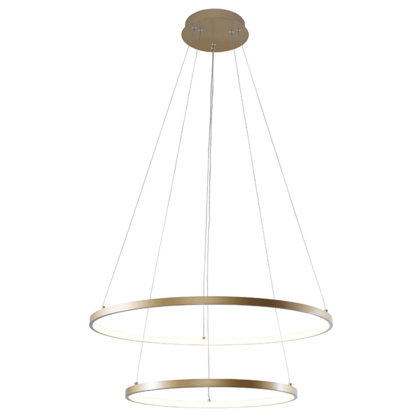 Nowoczesna wisząca Lampa Breno 18140GD-2 LED 50W 3000-6000K ringi złote
