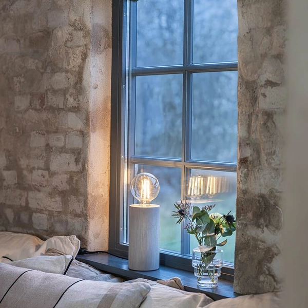 Lampa drewniana na stół Legna 108755 Markslojd włącznik wtyczka