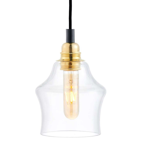 Lofrowa LAMPA wisząca LONGIS 10878505 Kaspa szklana OPRAWA skandynawski ZWIS kaskada złota przezroczysta czarna