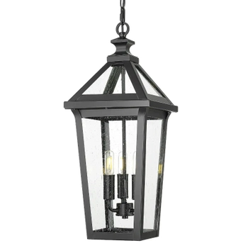 Klasyczna lampa wisząca Zurich P03630BK Cosmolight IP23 nad stół szkło czarny