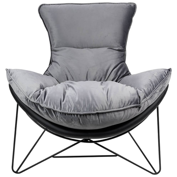 Salonowy fotel Otilia Stand Velvet MSE011000302.V23 z welurową poduszką