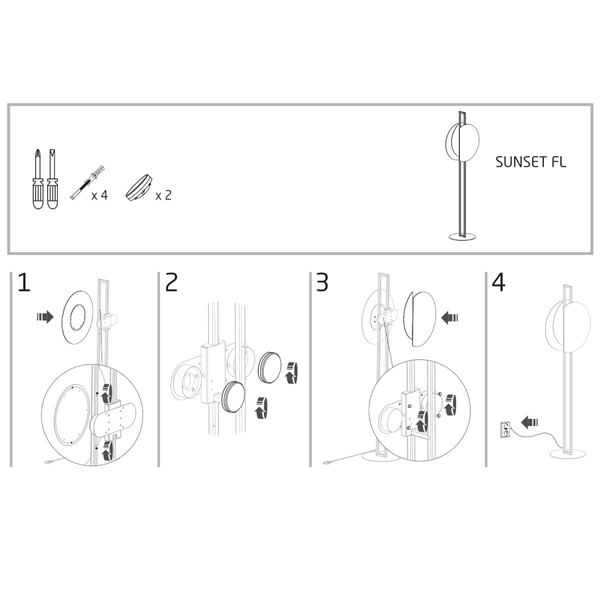 Drewniana lampa podłogowa Sunset 7647 Nowodvorski okrągła czarna złota