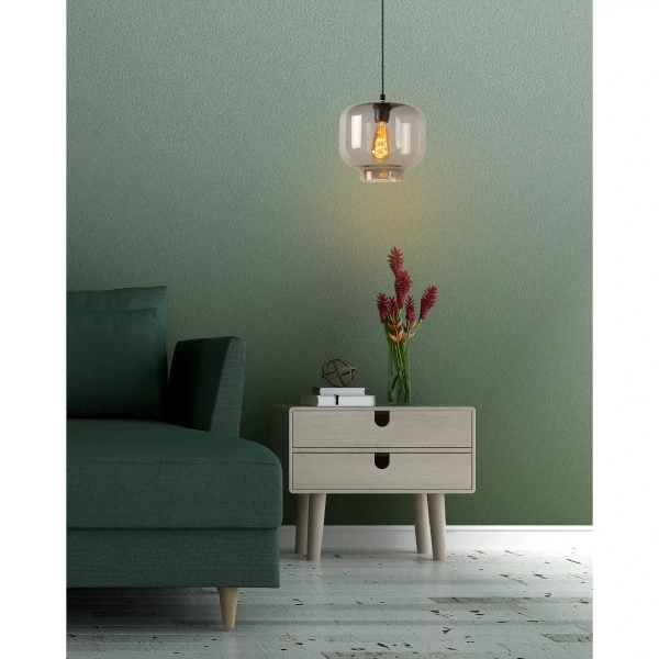 Loftowa lampa wisząca MEDINE 46413/01/65 Lucide szary przydymiony