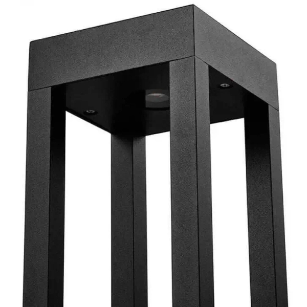 Stojąca lampa zewnętrzna QUBE-GLQ400WW 7W metalowa LED 7W 3000K IP65 czarna