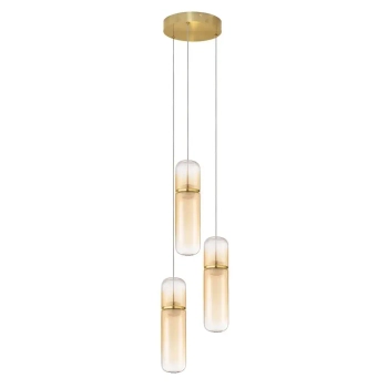 Żyrandol z tubami REBALVO LE45200 LED 21W 3000K  złota