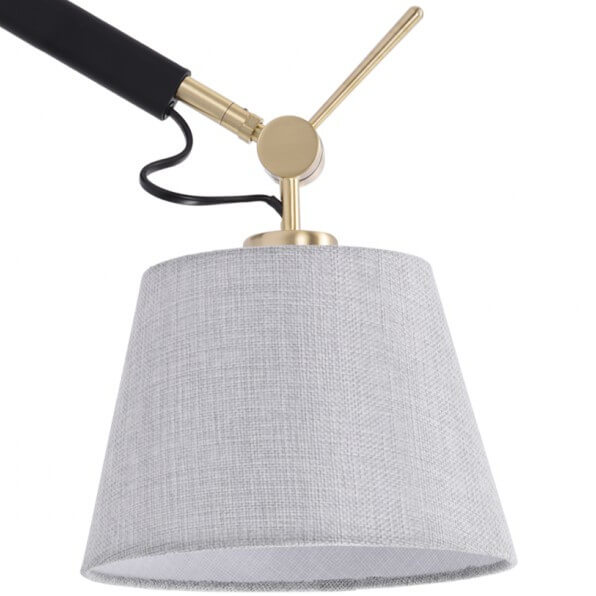 Wisząca lampa pokojowa zestaw Zyta AZ4192+AZ2601 wysięgnik czarna szara