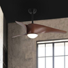 LAMPOWENTYLATOR sufitowy SAMPUES LE42553 Luces Exclusivas metalowa OPRAWA plafon LED 18W 3000K wiatrak plafoniera brązowa