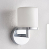 Szklana lampa ścienna Lipco 39608 IP44 do salonu chrom biały