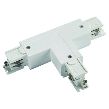 Lewy łącznik T 8124 Shilo szynoprzewód 3-fazowy natynkowy biały