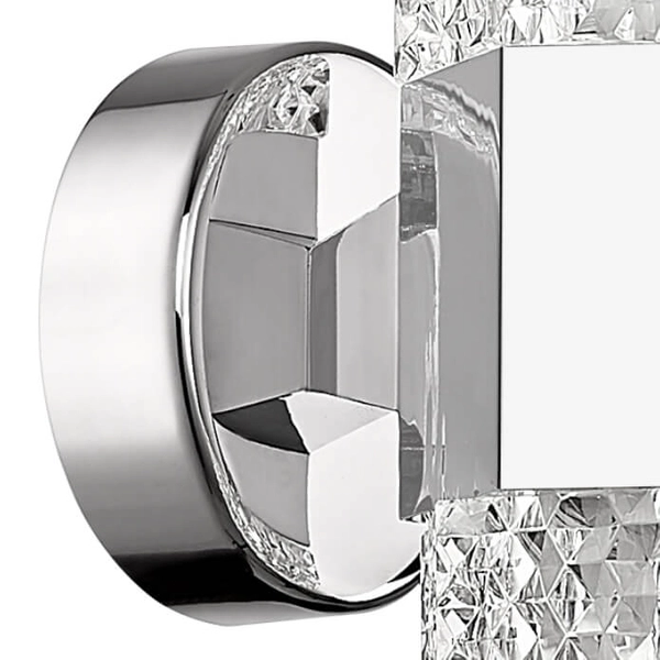 Kinkiet ścienny kryształowy Icicle W0542-02A-F4B1 do jadalni chrom