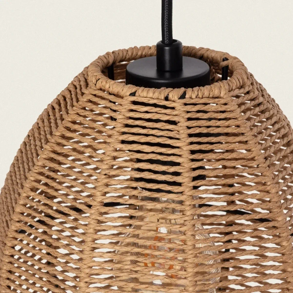 Potrójna lampa zwis Boho ABR-LW9-BH-E27 Abruzzo pleciona brązowy
